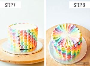 手残党的彩虹裱花蛋糕的做法 步骤4