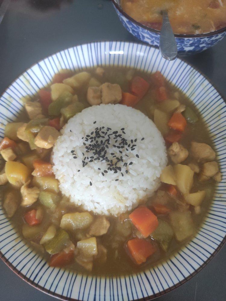 栗子南瓜咖喱鸡肉饭【松下分体式饭煲】