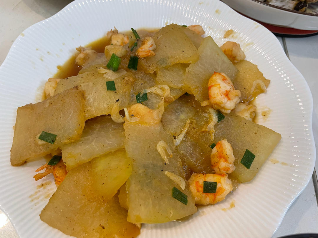虾仁炒冬瓜，好吃营养低脂又下饭