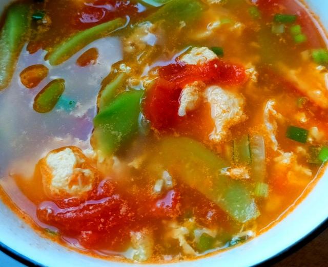 番茄丝瓜蛋汤🍅的做法