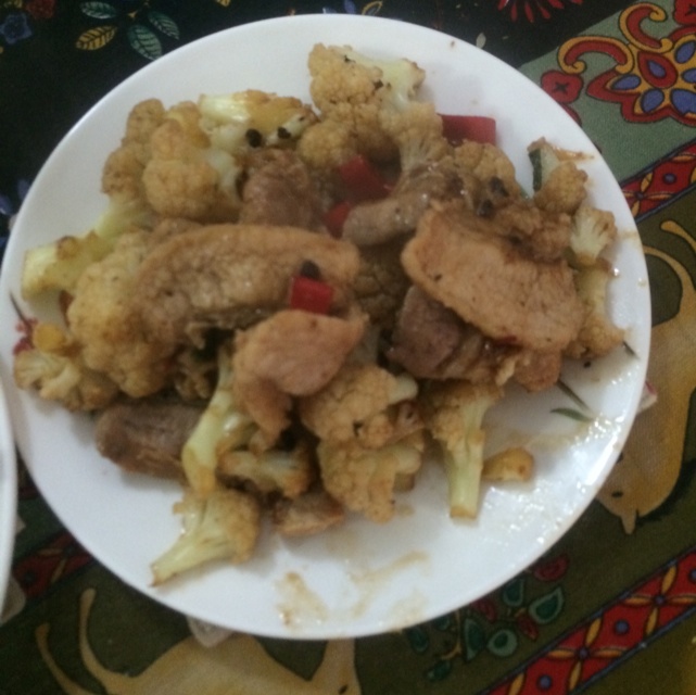 干锅沙茶酱花菜