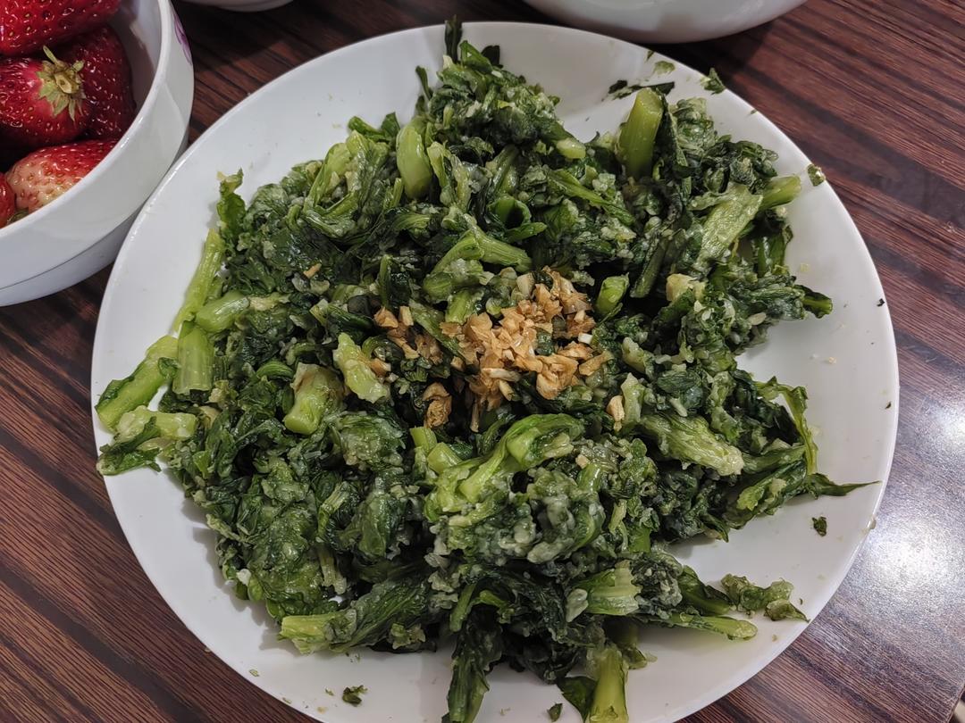 蒸茼蒿（蒸菜）