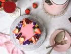 甜菜树莓冻芝士蛋糕