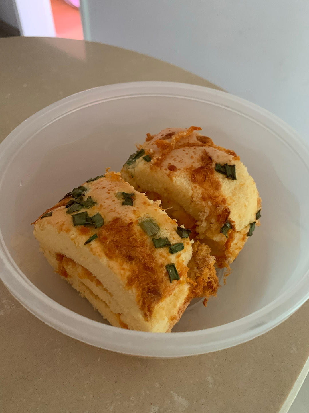 香葱肉松蛋糕卷
