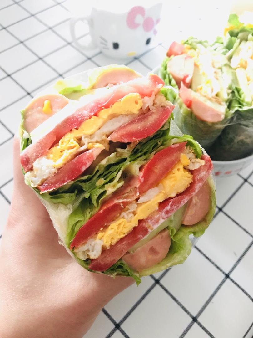 关晓彤同款生菜三明治