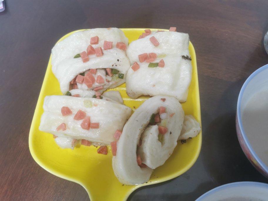 简单快手早餐美食~生煎小花卷