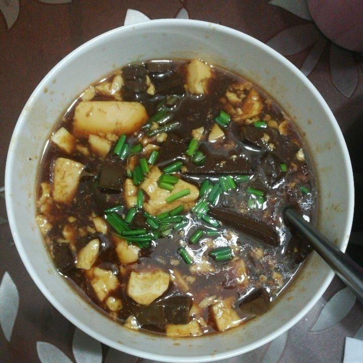 熘鸭血豆腐