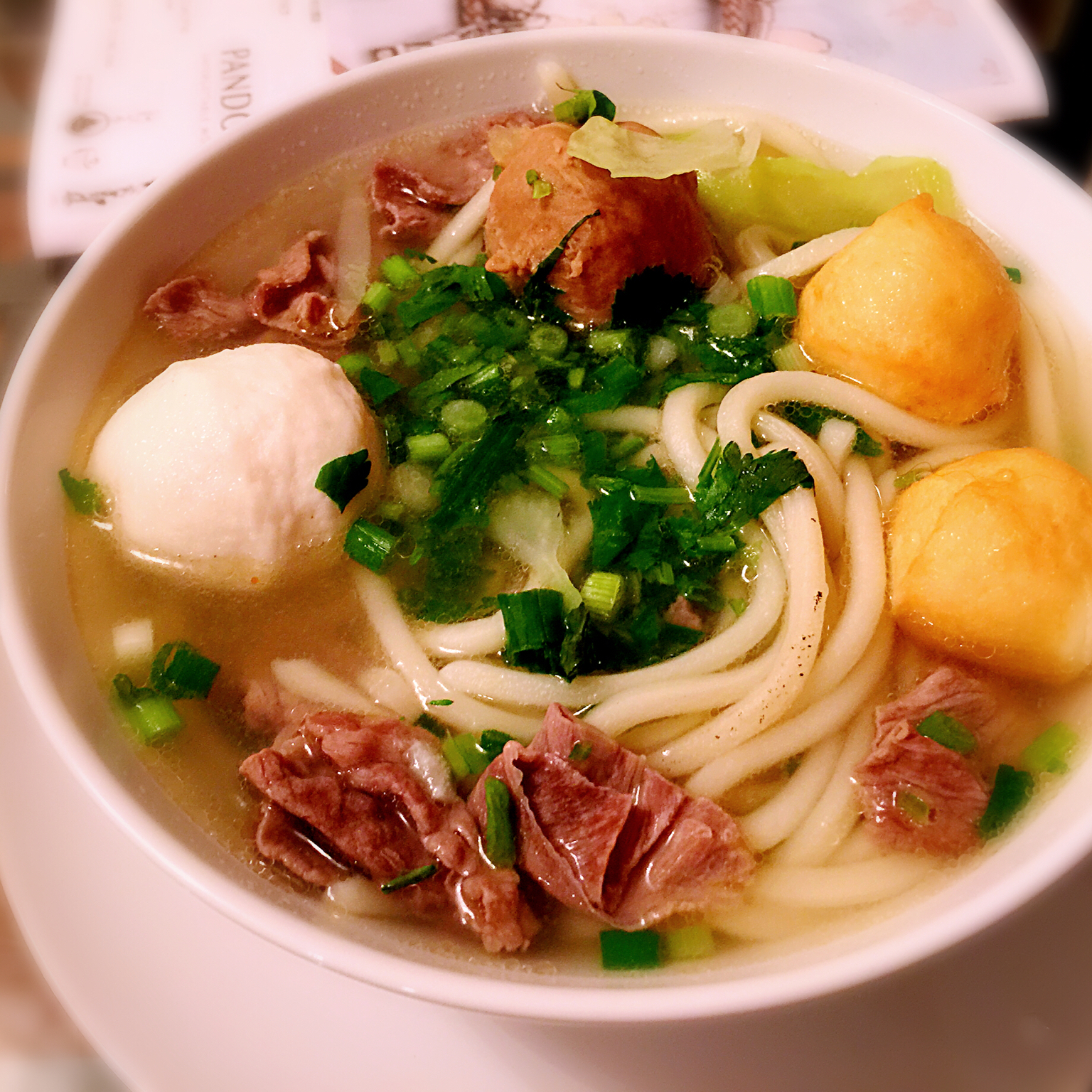 清汤鱼丸面