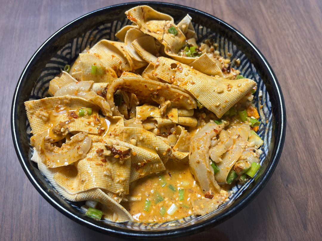 豆皮涮牛肚