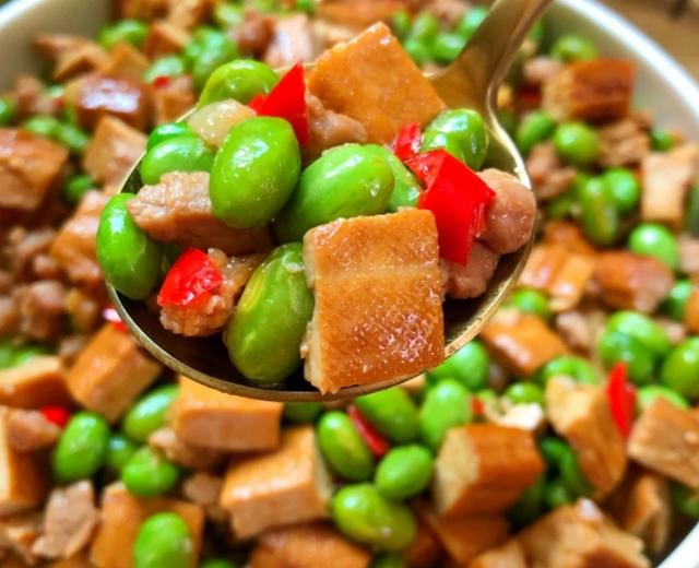 肉沫香干炒青豆|马克西姆不粘锅的做法