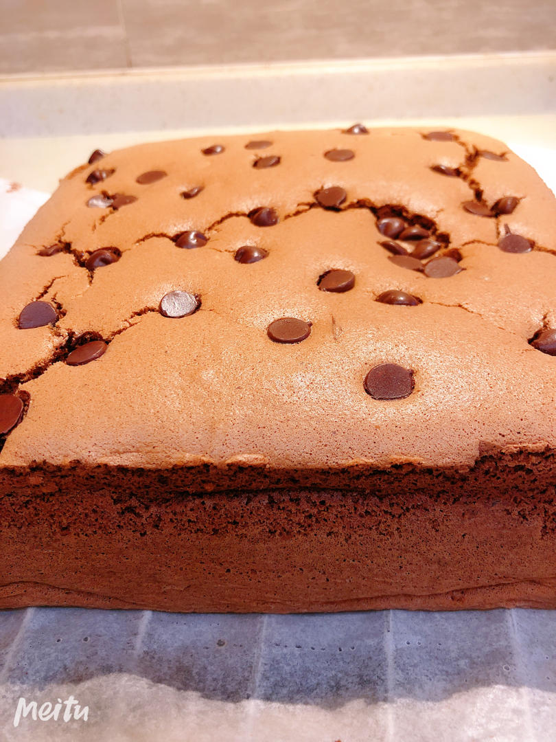 瑞的收藏夹做的巧克力爆浆古早蛋糕