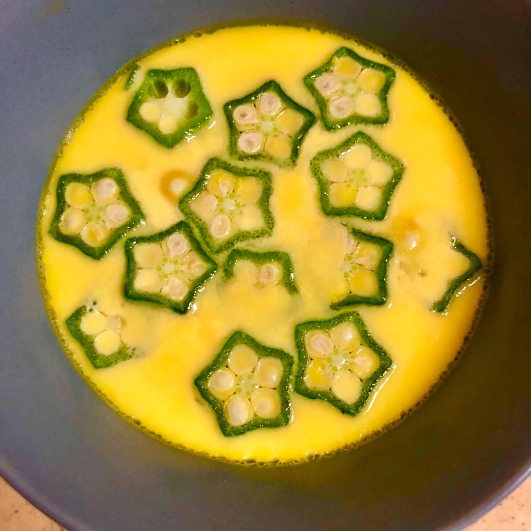 秋葵鸡蛋羹【便捷、营养】