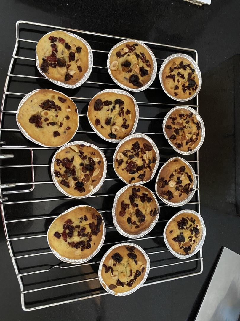 儿童早餐—香蕉蔓越莓玛芬蛋糕