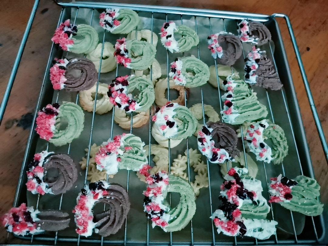 可爱到爆炸💥圣诞黄油曲奇❗️巨好吃❗️