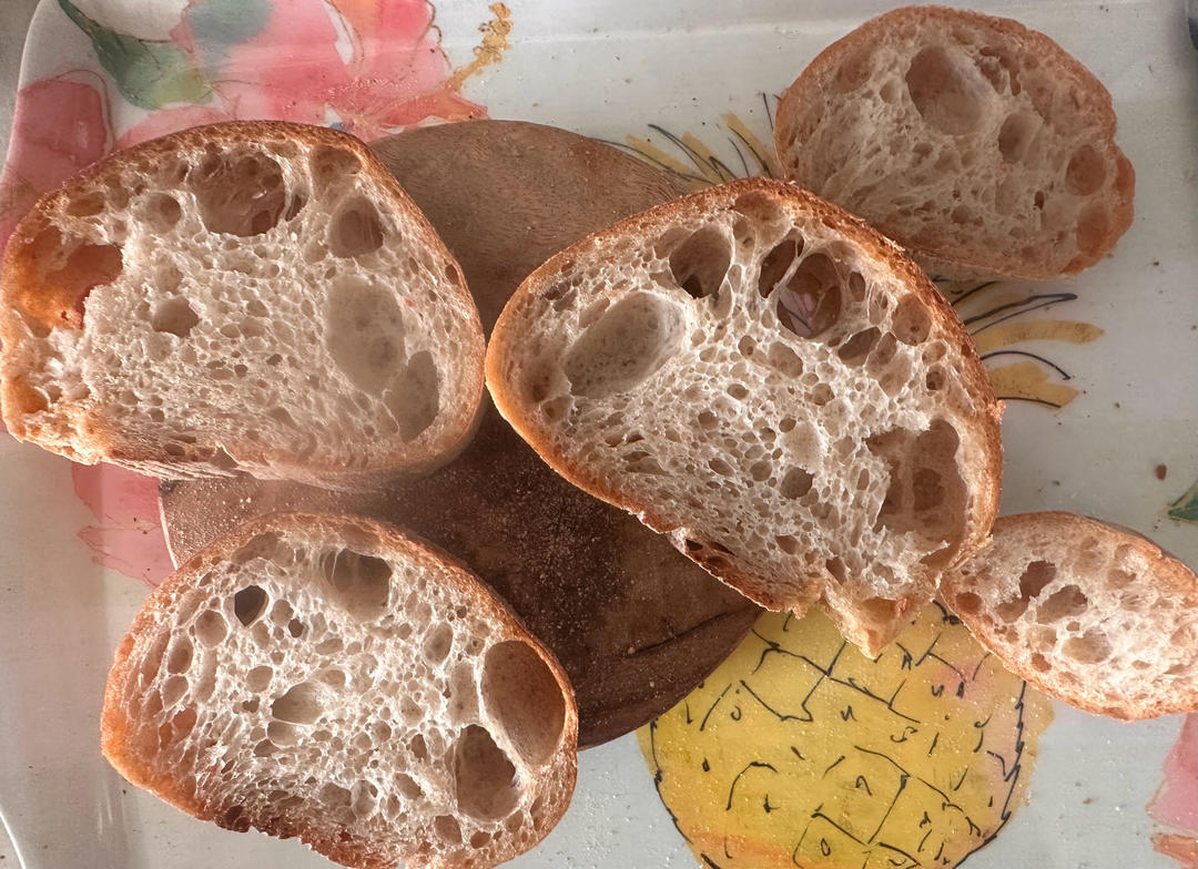 零机器免揉|徒手做出漂亮大气孔欧包|恰巴塔Ciabatta