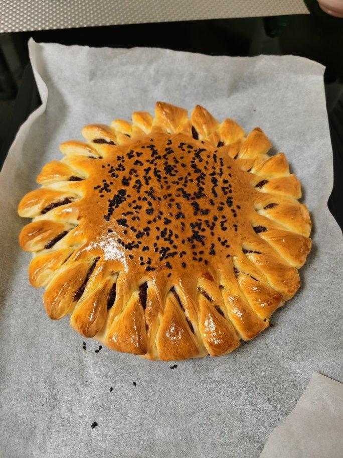 向日葵豆沙面包