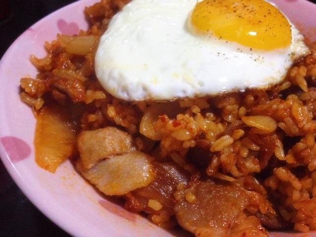 「无辣酱版」韩式五花肉泡菜炒饭