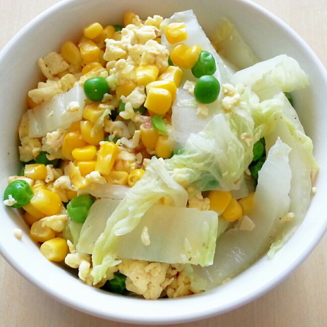 圆白菜炒鸡蛋