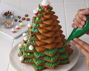 圣诞节🎄糖霜饼干圣诞树🎄圣诞小屋的做法 步骤11