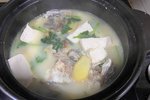 游水立鱼泥猛鱼芫荽豆腐汤