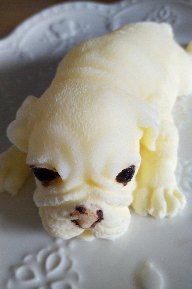 大熊和小松鼠做的沙皮狗 慕斯 狗狗蛋糕(1只量)