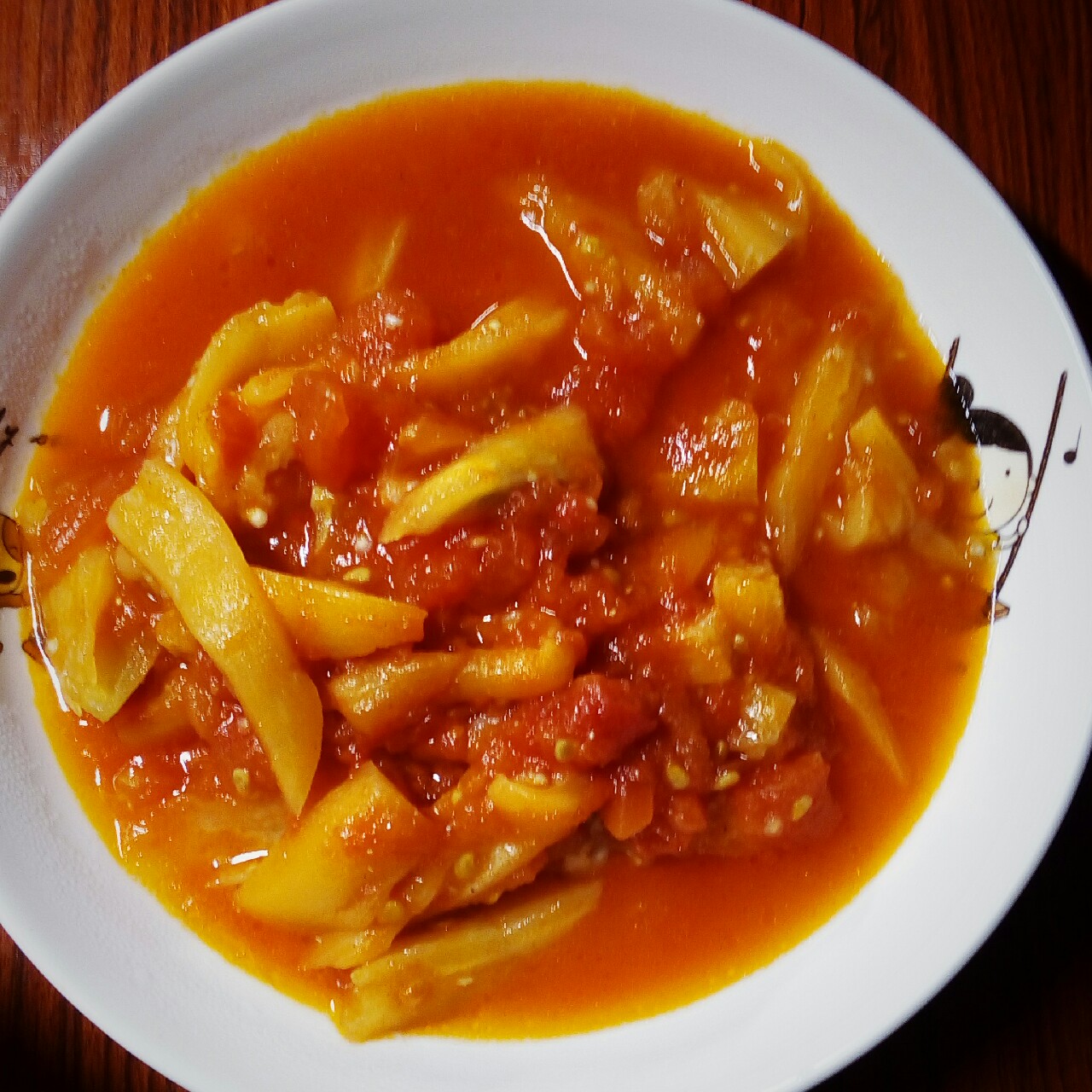 无油西红柿茄子煲