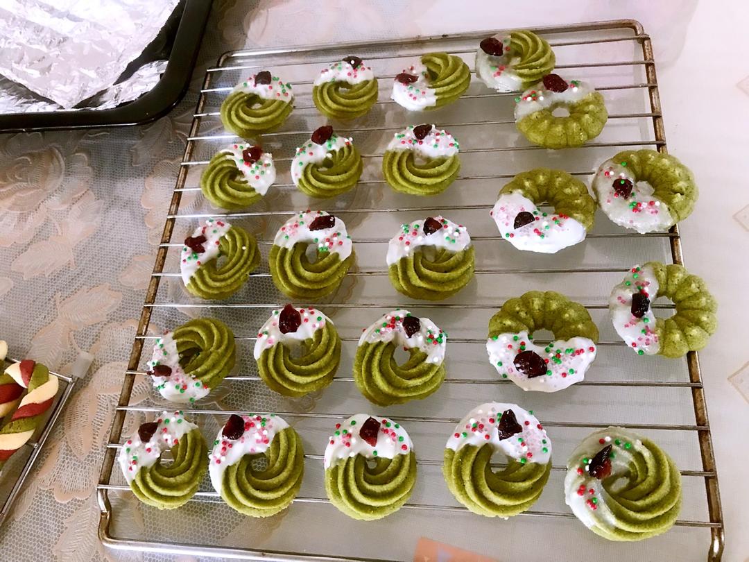 【圣诞花环】抹茶曲奇