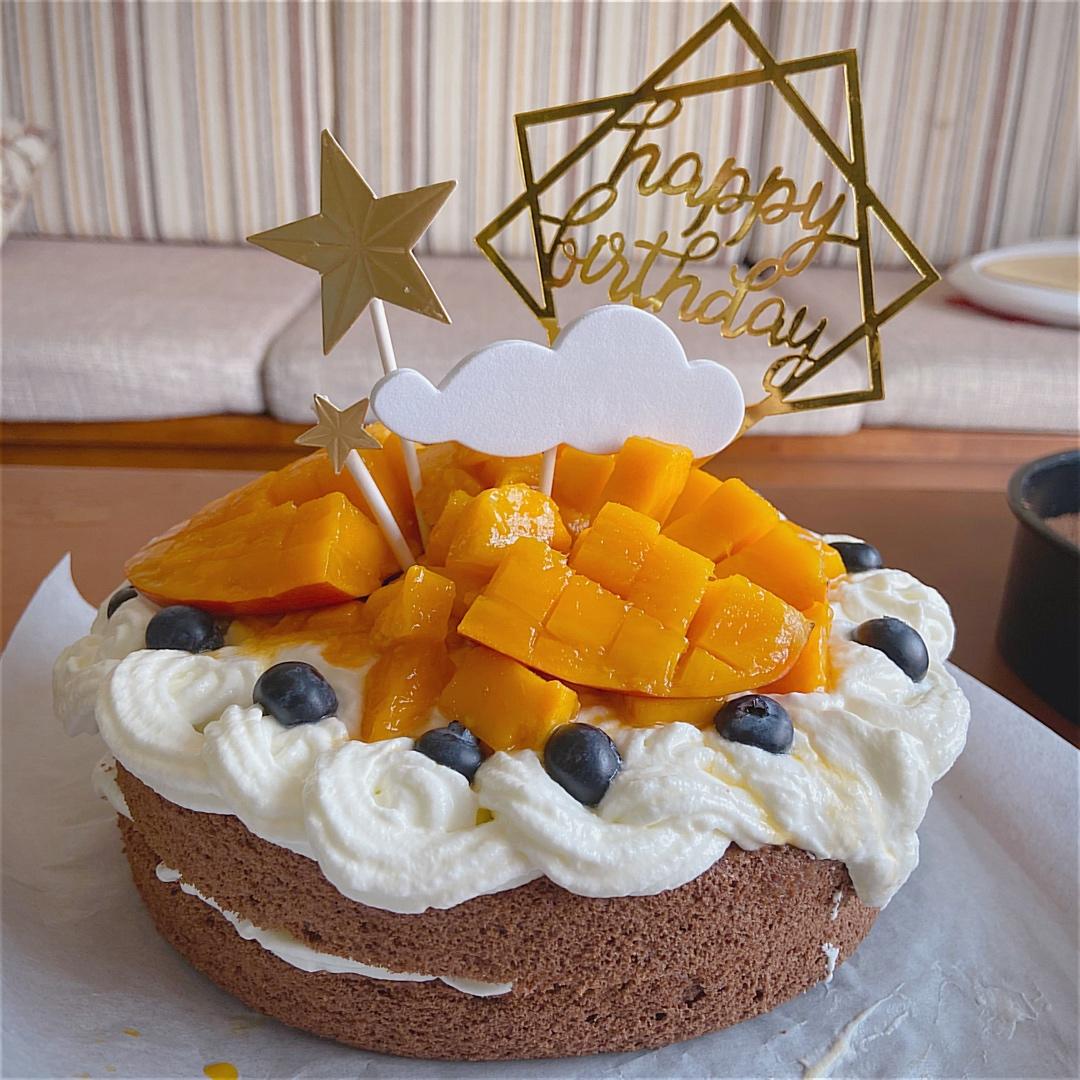 可可戚风水果裸蛋糕