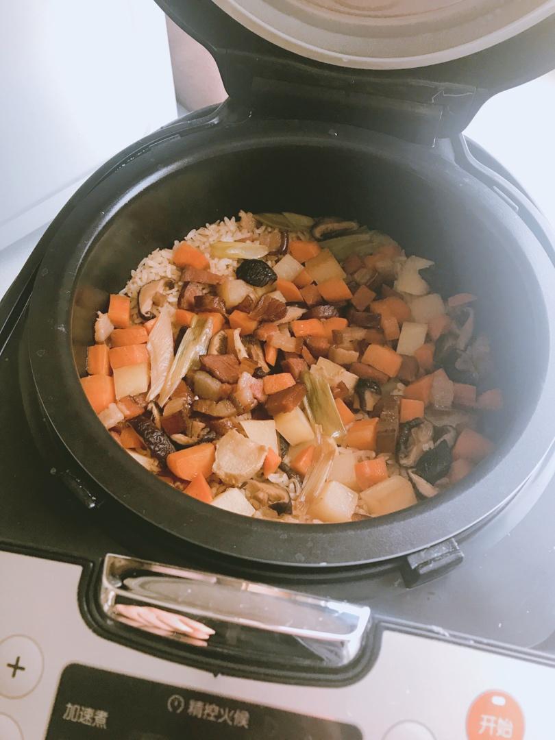 电饭锅版腊肉饭