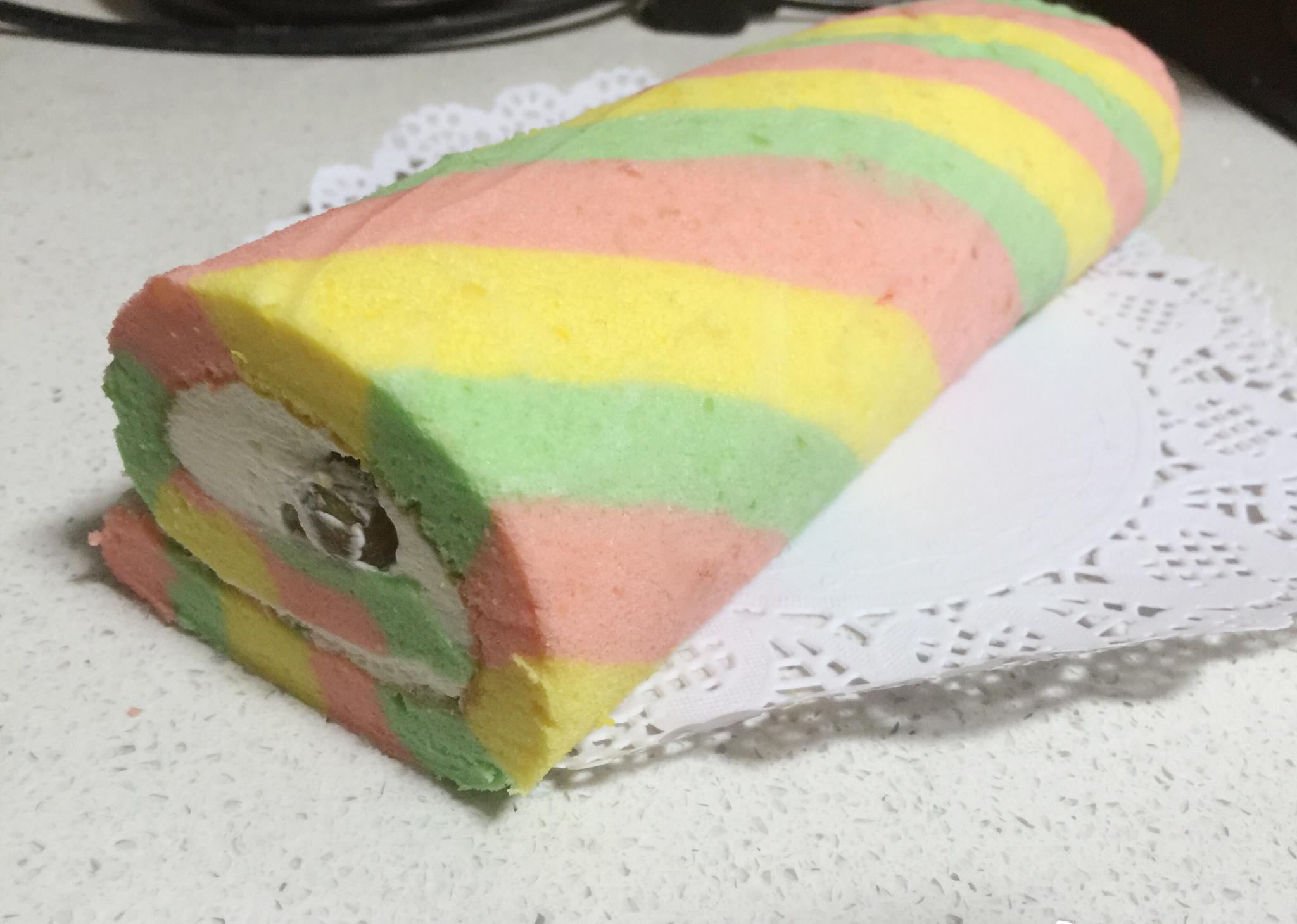 彩虹卷（戚风蛋糕版）的做法