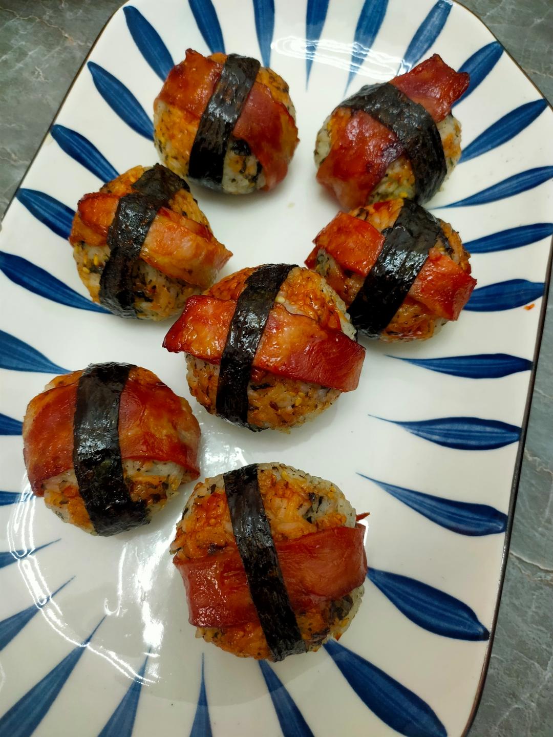 空气炸锅【芝士烤饭团】消灭剩饭