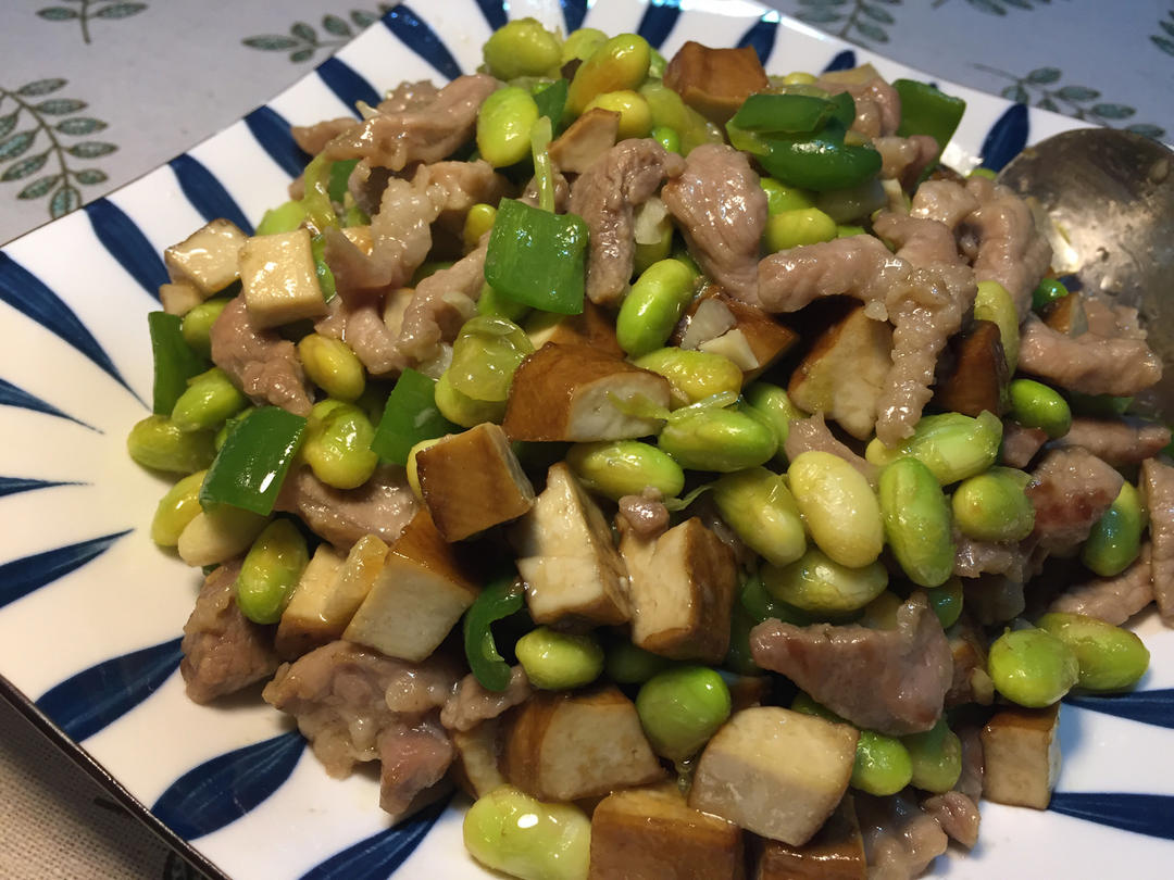 毛豆抄豆干肉丁