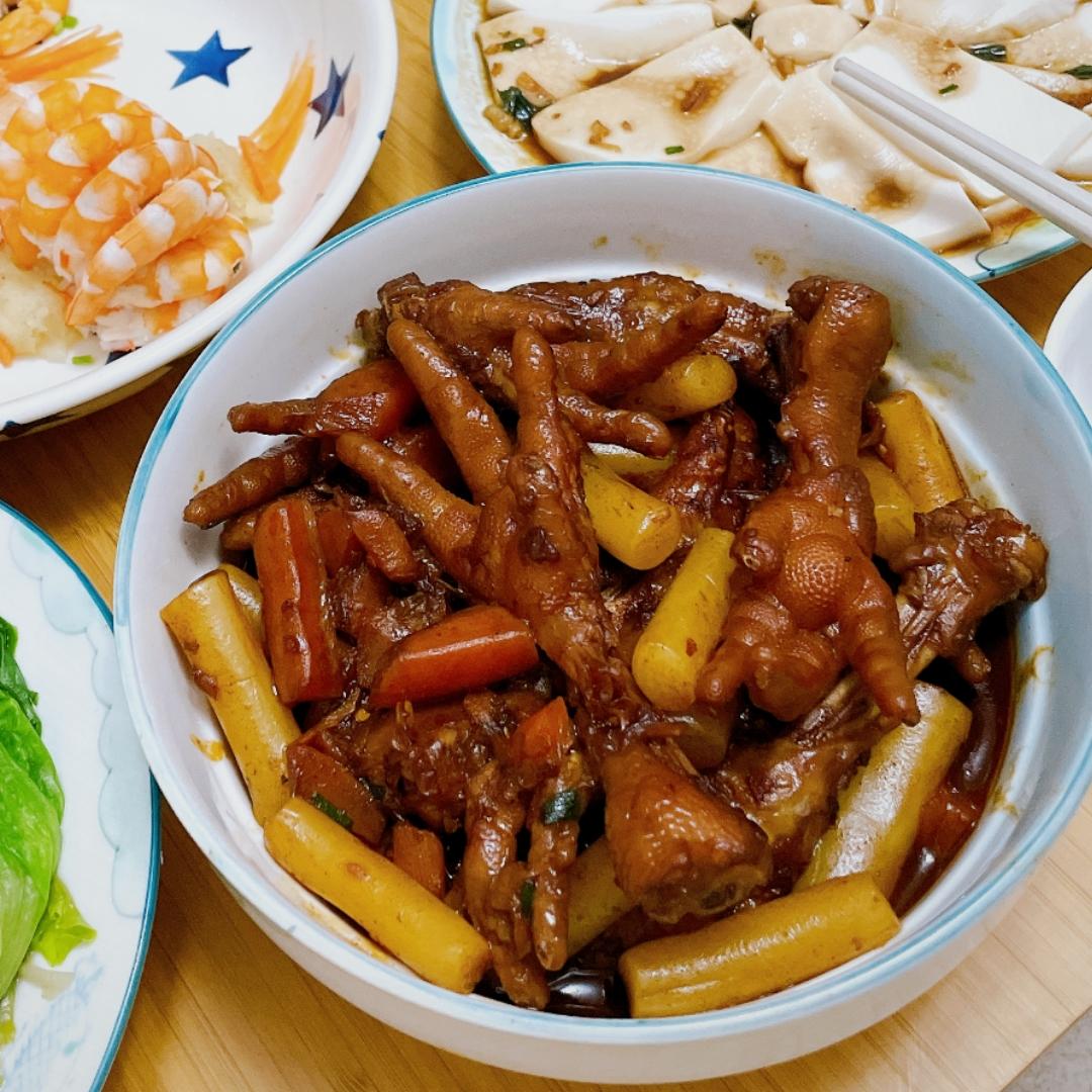 软烂脱骨❗️糯唧唧💯成功懒人韩式年糕鸡爪煲