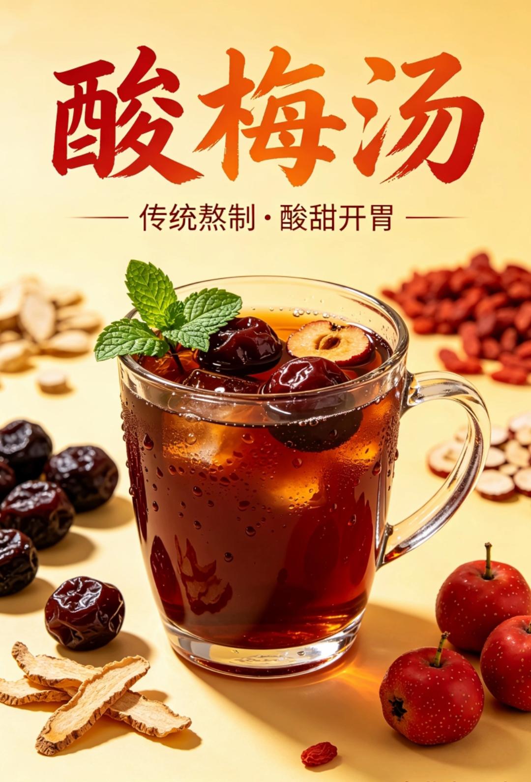 各种酸梅汤酸甜开胃解暑清热下火