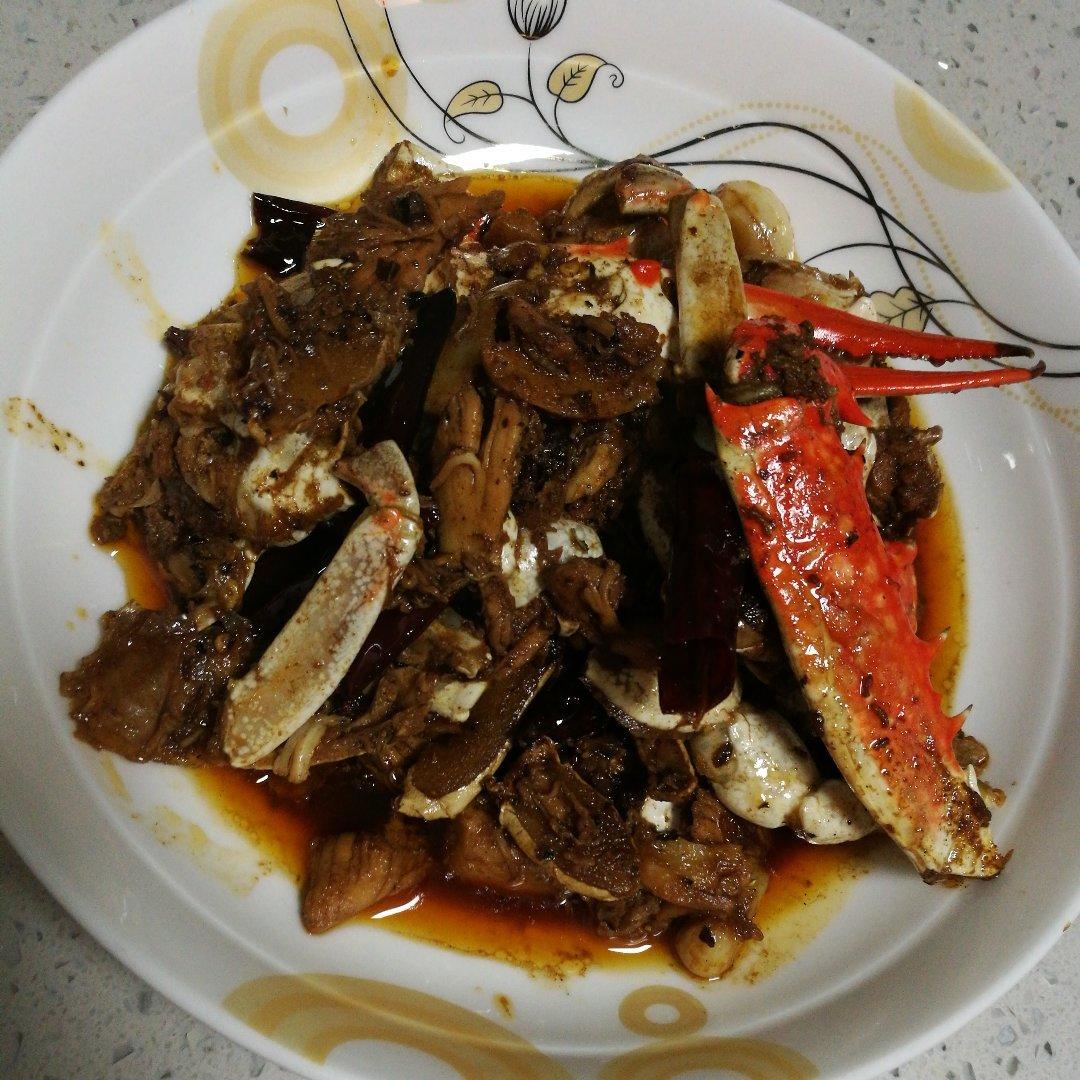 爆炒梭子蟹