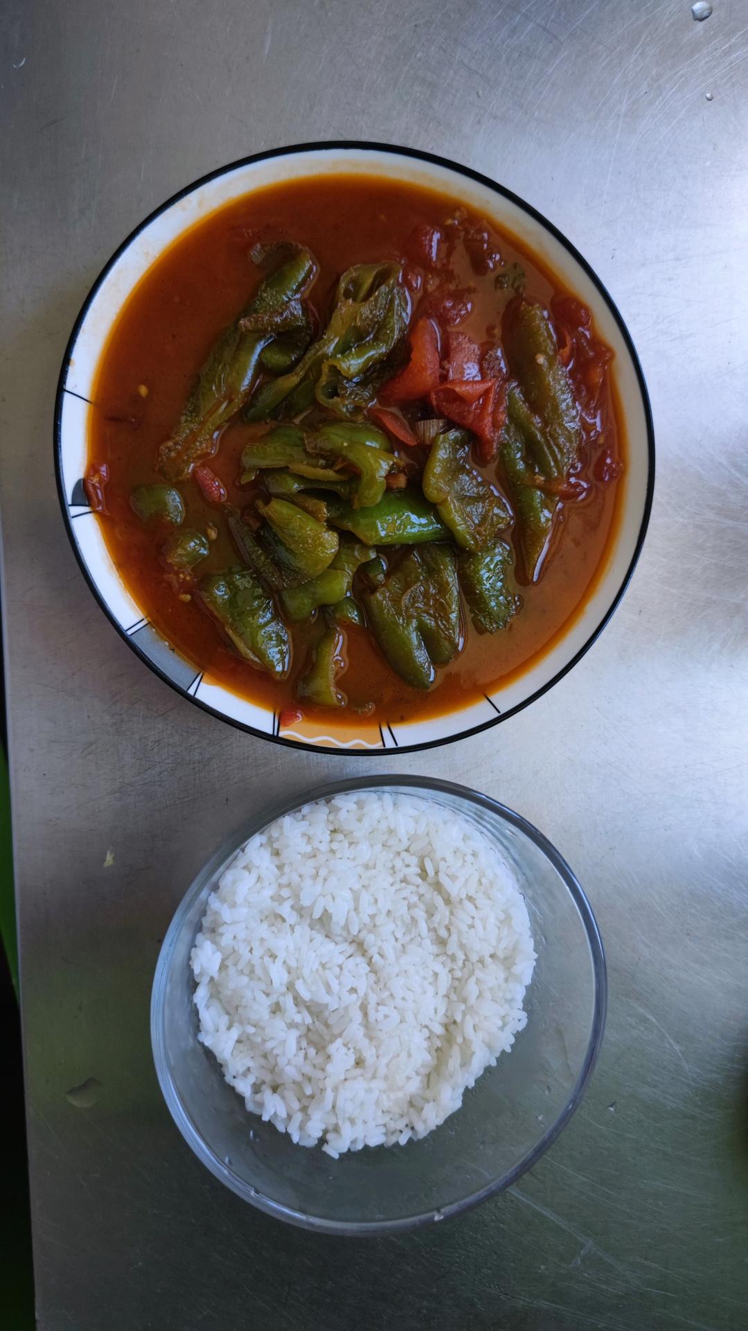 超级下饭菜西红柿炖尖椒