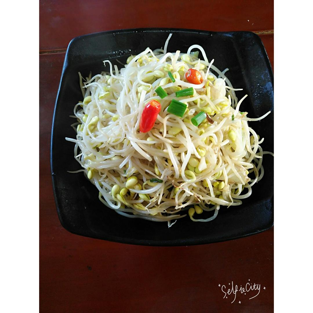 素炒黄豆芽