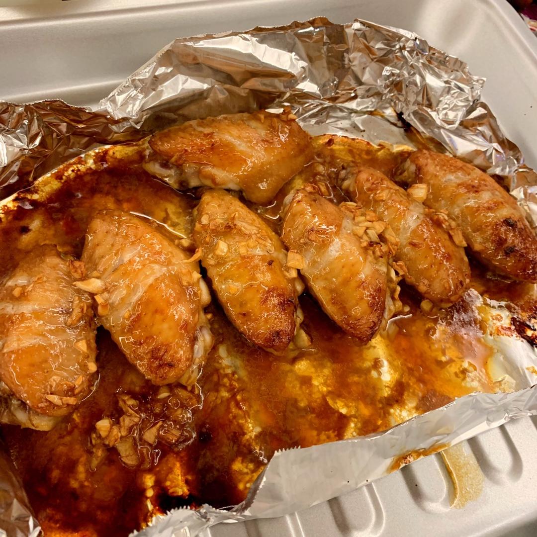 超级简单的蒜香鸡翅（烤箱版）