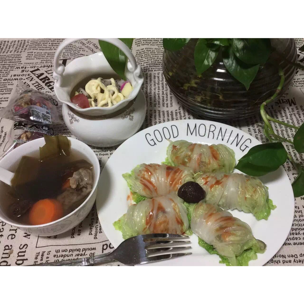 肉酿白菜卷