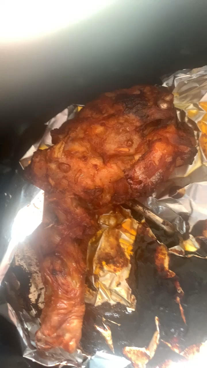 奥尔良大鸡腿空气炸锅我能吃一只