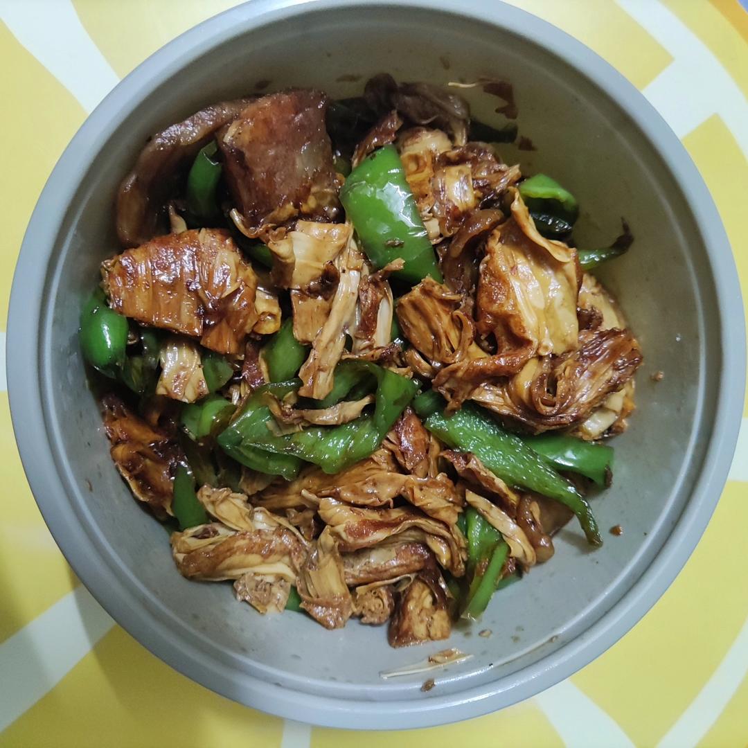 青椒炒腐竹