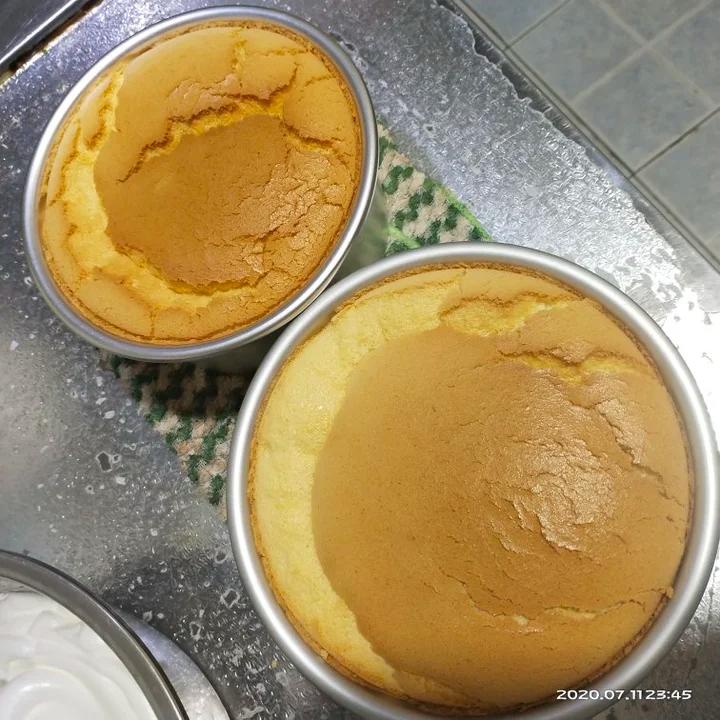 蜂蜜六寸戚风蛋糕