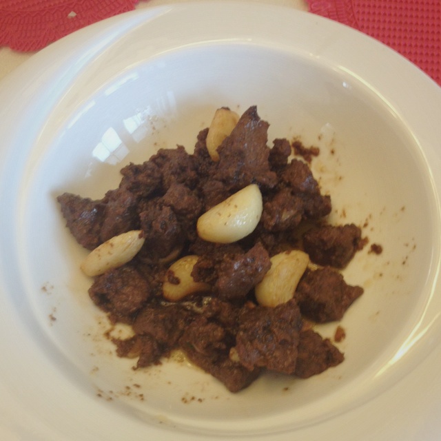 黑蒜子牛肉粒
