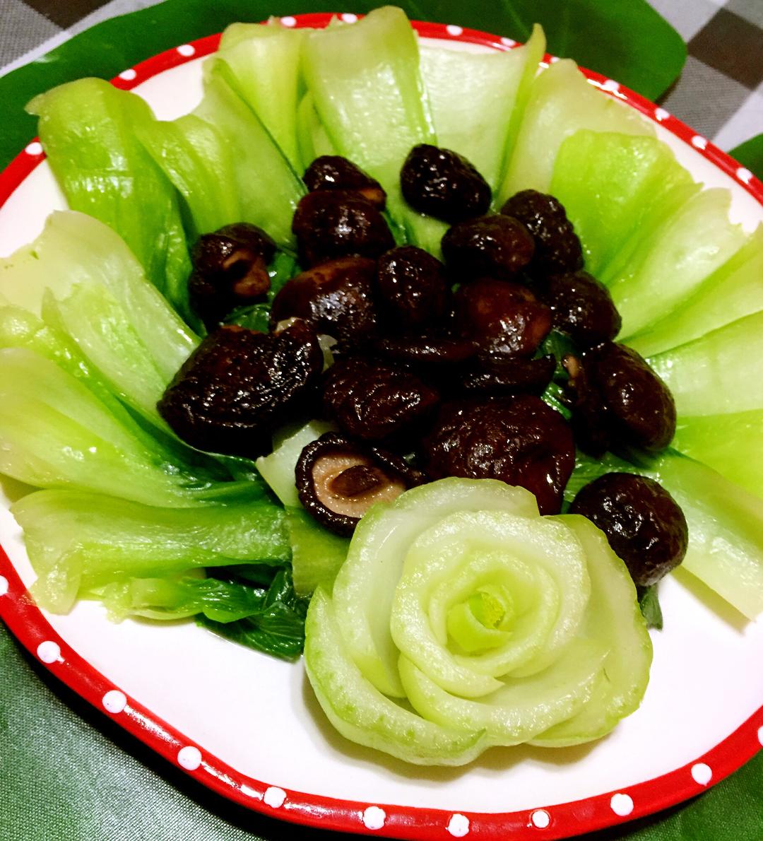 上海青烧香菇