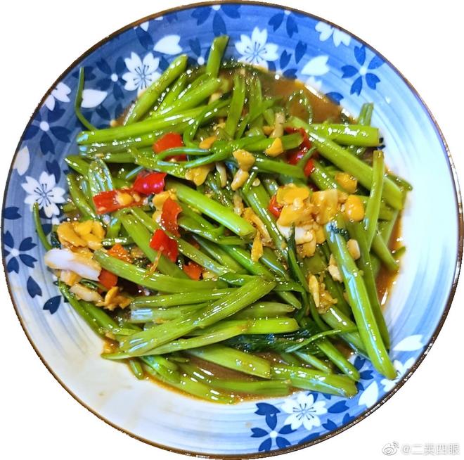 泰國飛天通菜(ผักบุ้งไฟแดง่)的做法