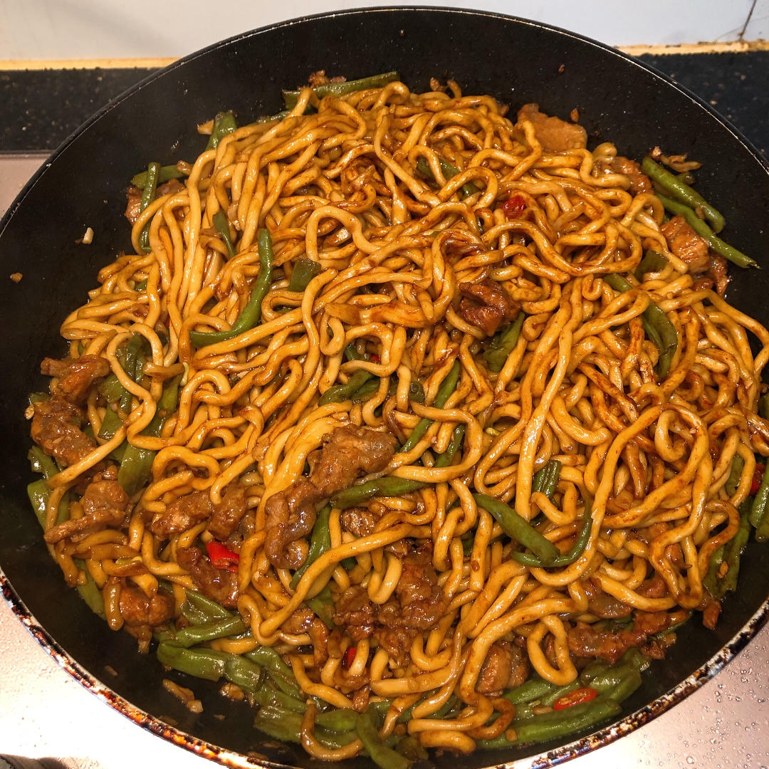 地道老北京扁豆焖面 豆角焖面 太好吃小心吃撑哦