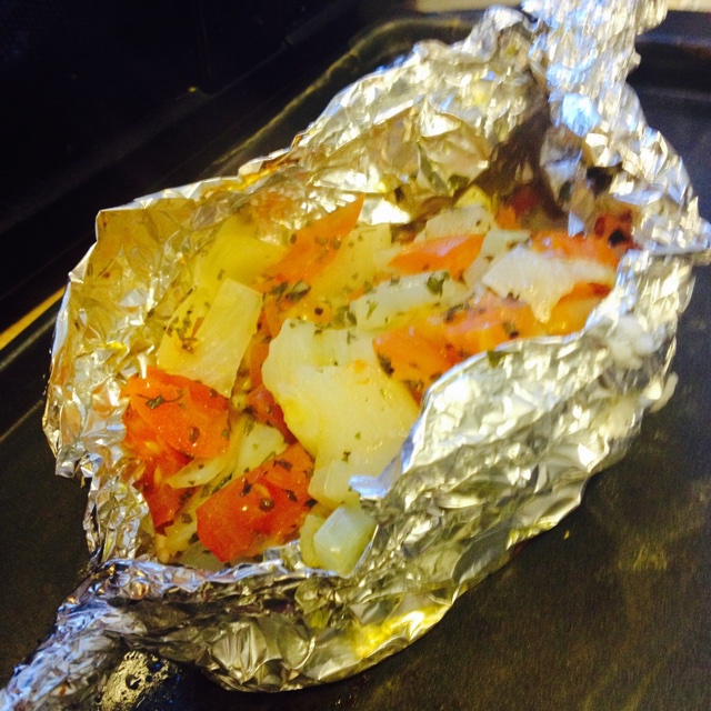 锡纸烤三文鱼  （Salmon Baked in Foil）