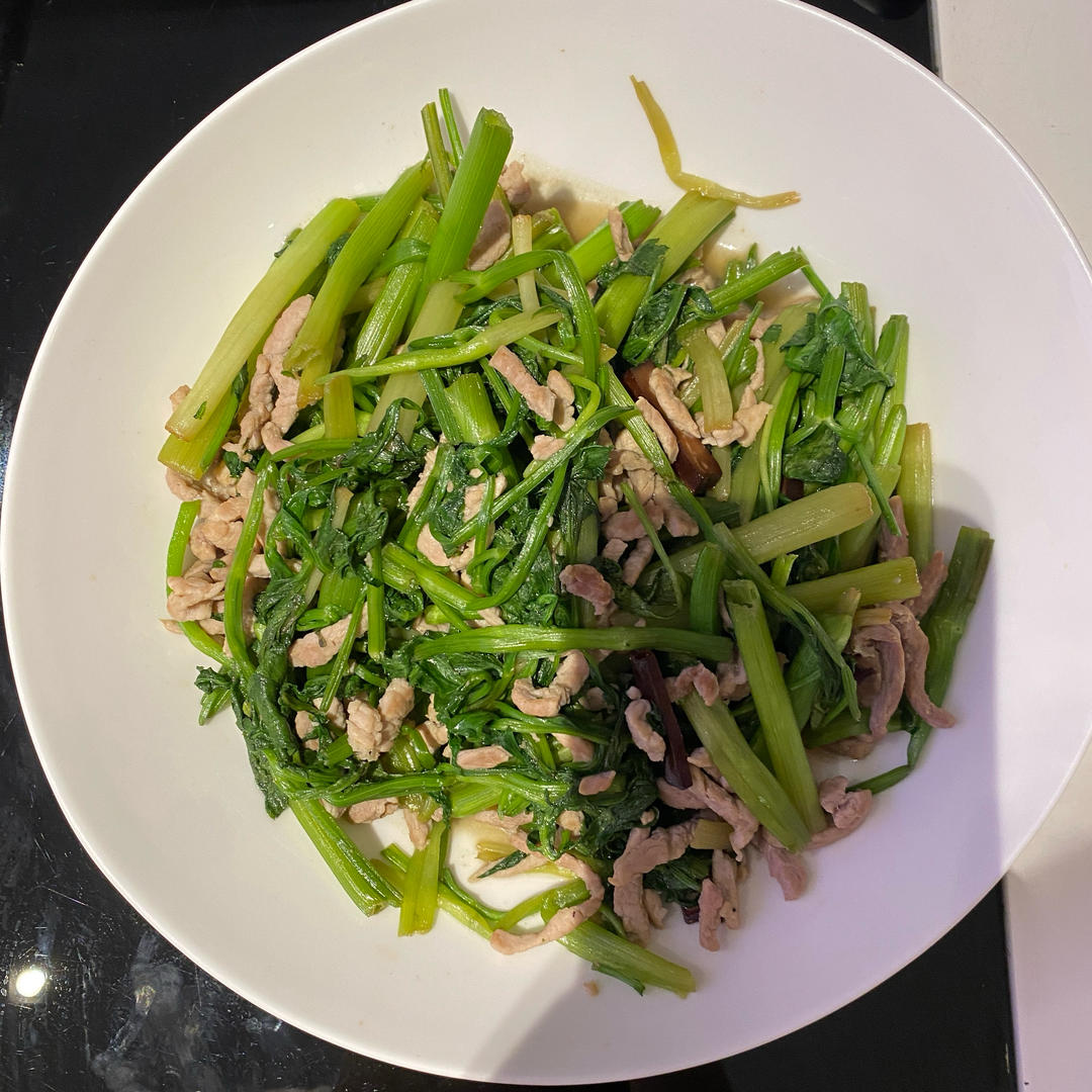 水芹香干炒肉丝