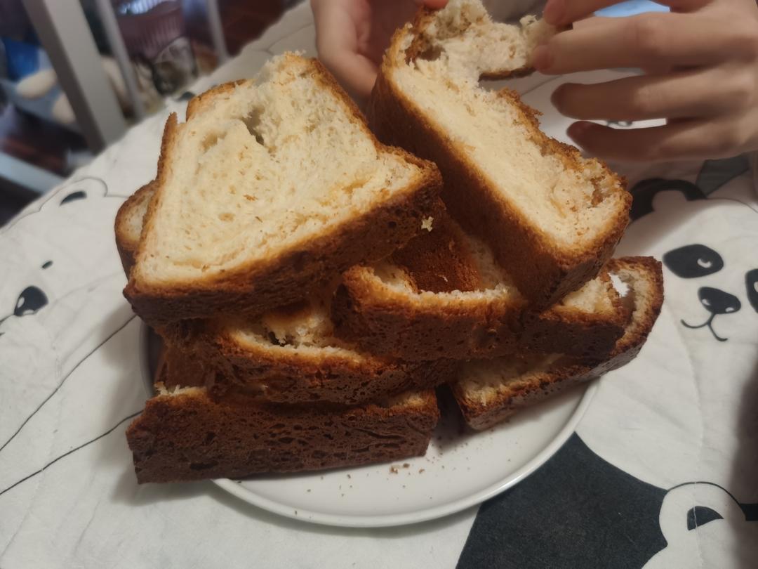 夺命软吐司(๑´ڡ`๑)超软拉丝极速方便的一次发酵吐司