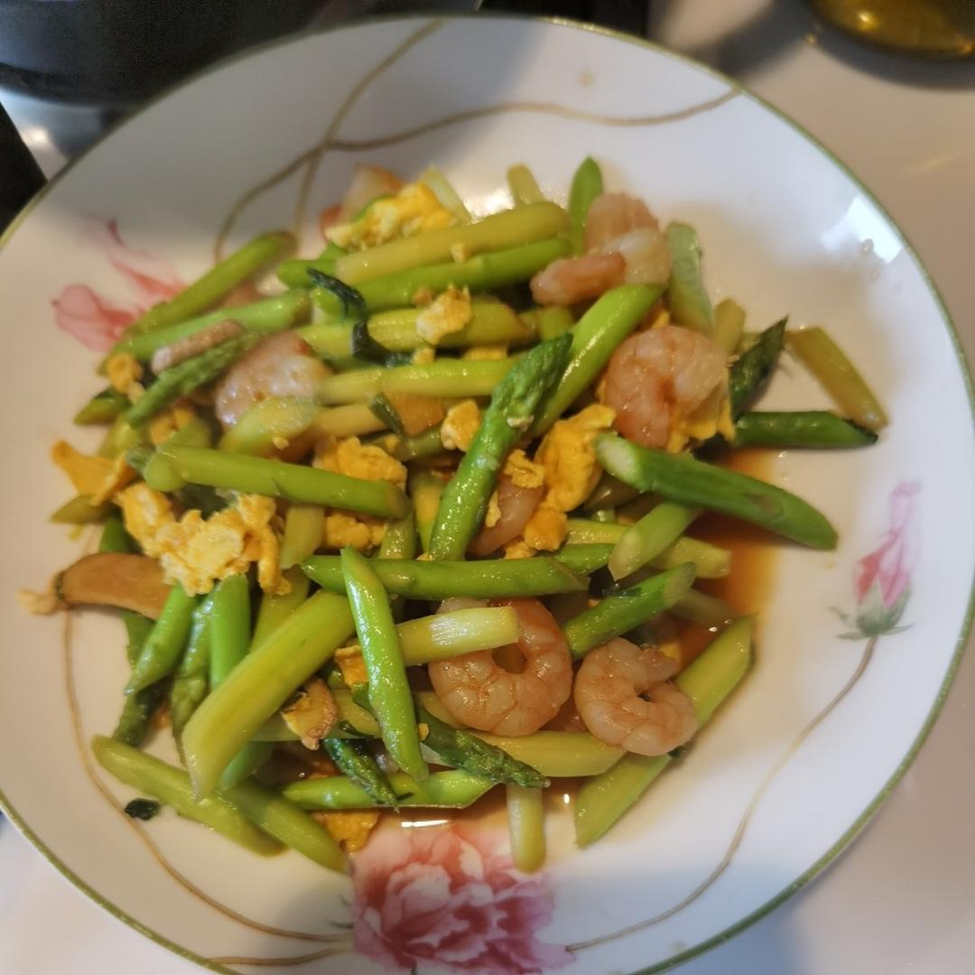 好吃不胖的芦笋虾仁